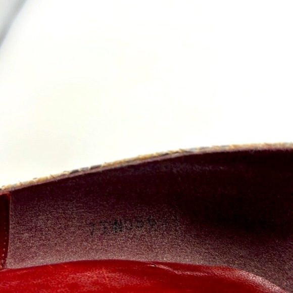 Stuart Weitzman - Vintage Leather Brown & Blue Snakeskin Leather Heels Size 8.5 - Picture 16 of 16